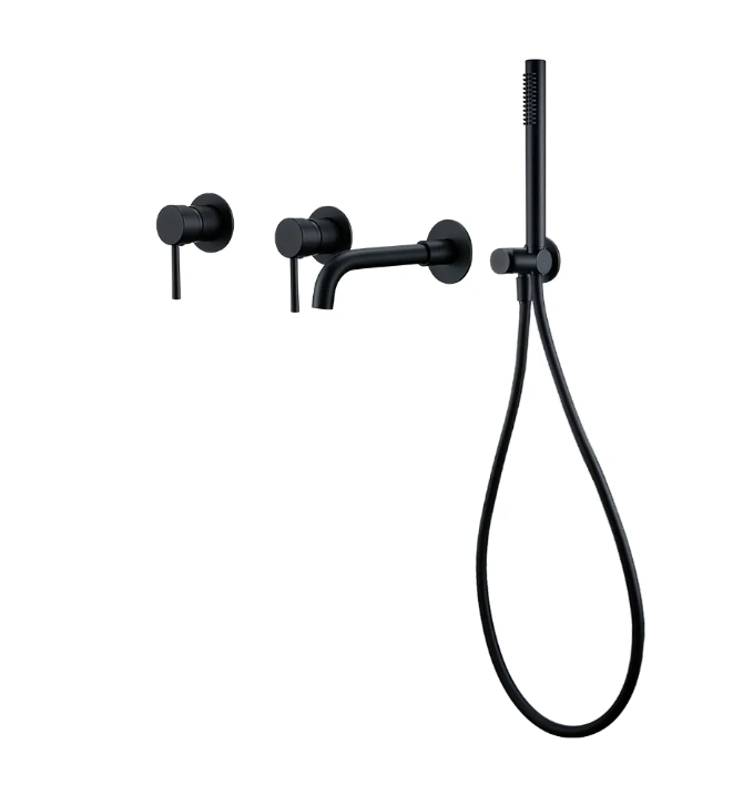 Ensemble de bain encastré Noir Mat