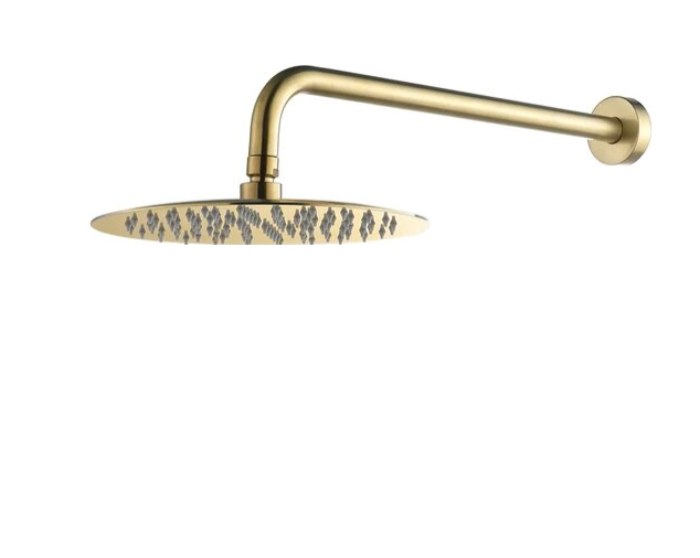 Ensemble de douche encastré or brossé