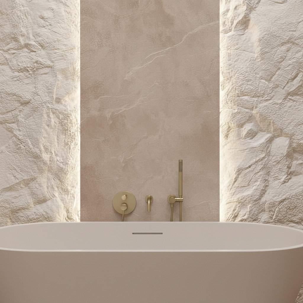 Mitigeur de Baignoire Doré Encastré