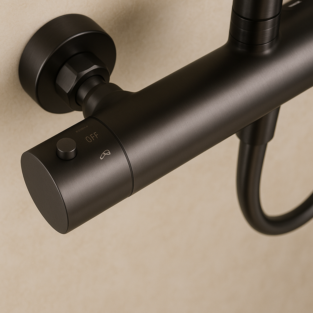 Mitigeur Thermostatique Gris Brossé