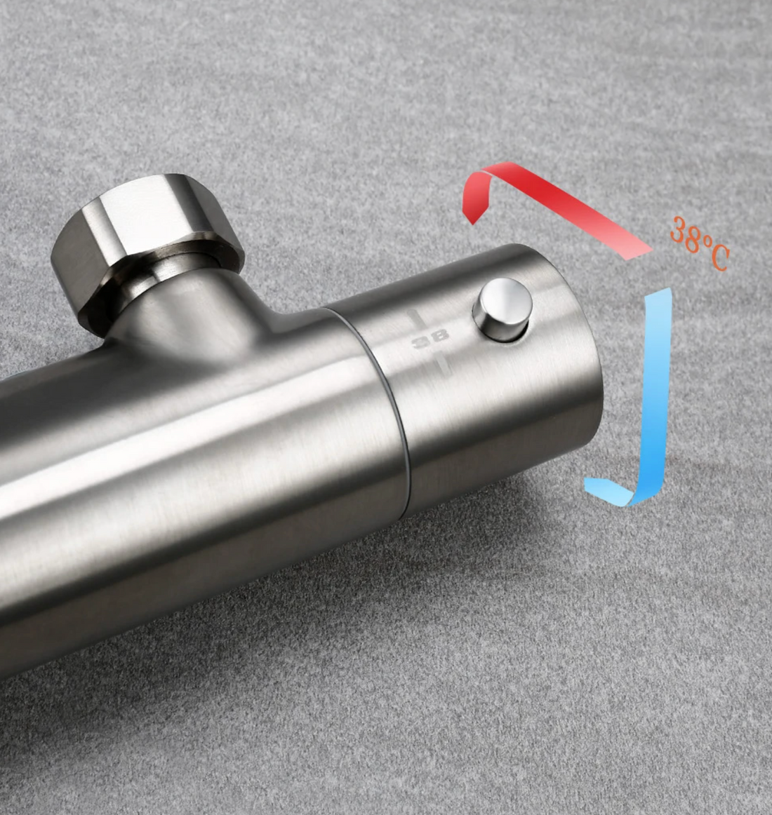 Colonne de douche thermostatique acier brossé