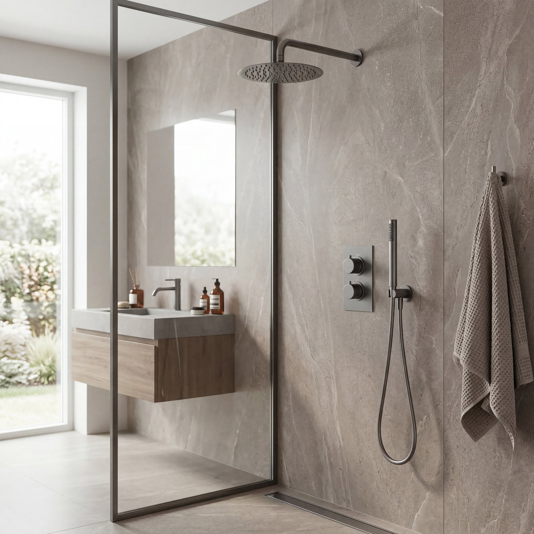 Colonne Douche Thermostatique Gunmetal