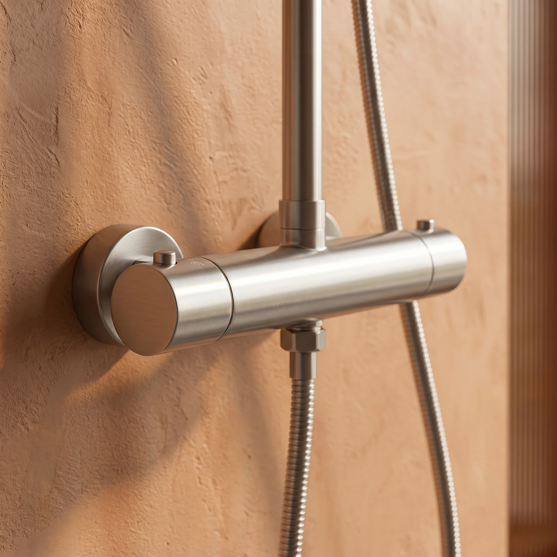 Colonne de douche thermostatique inox brossé
