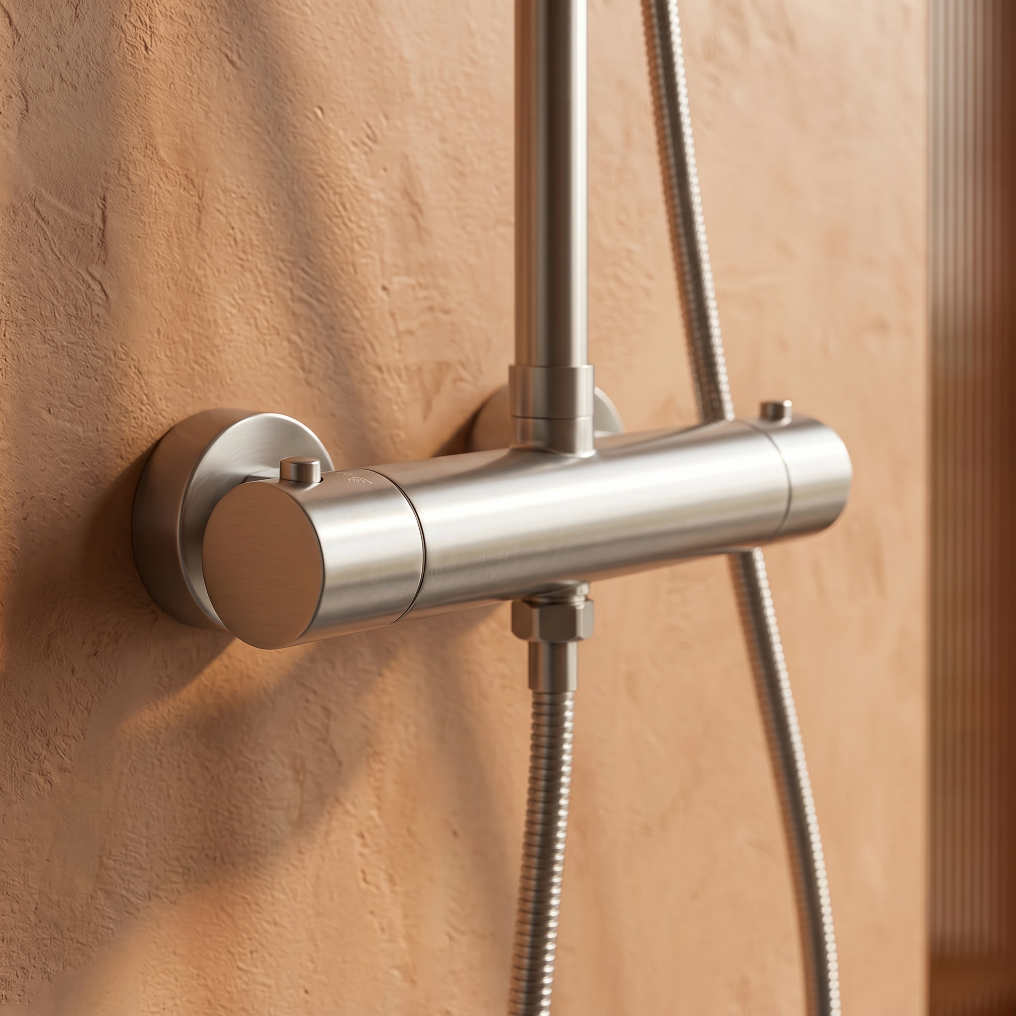 Colonne de douche thermostatique inox brossé