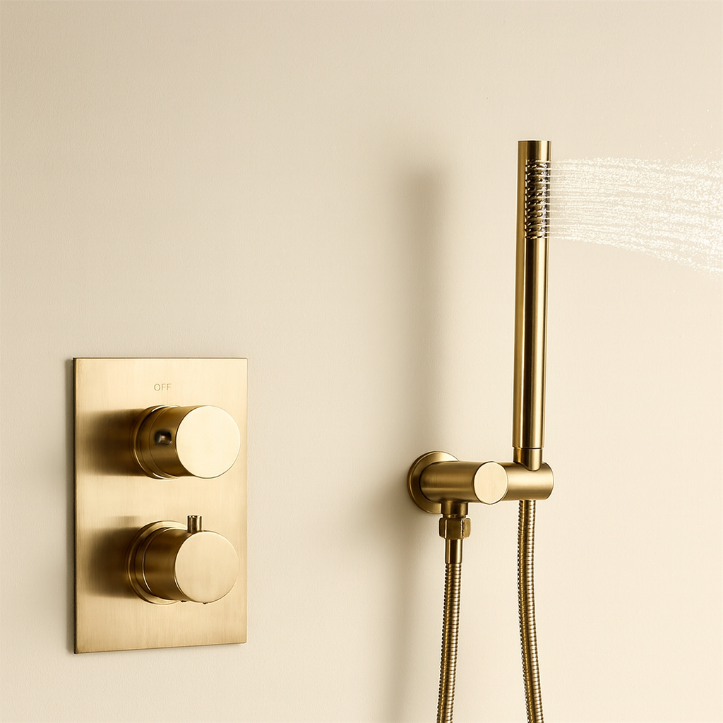 Colonne De Douche Dorée encastrée