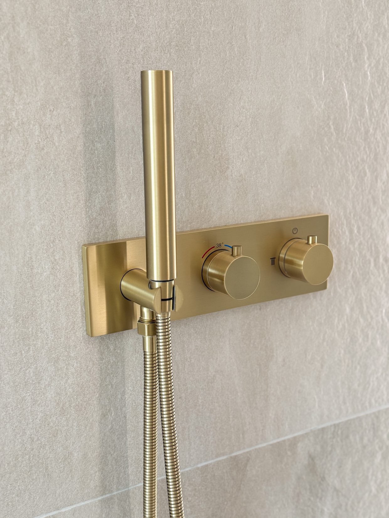 Colonne de Douche Encastrée Or