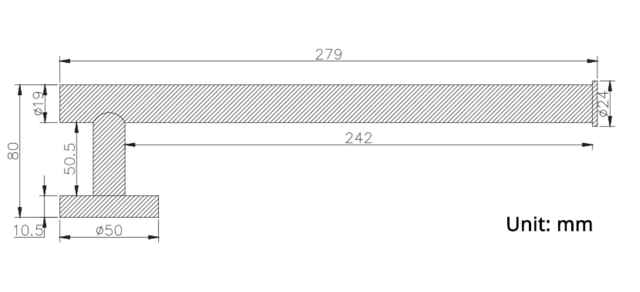 Mattschwarzer gerippter Handtuchhalter