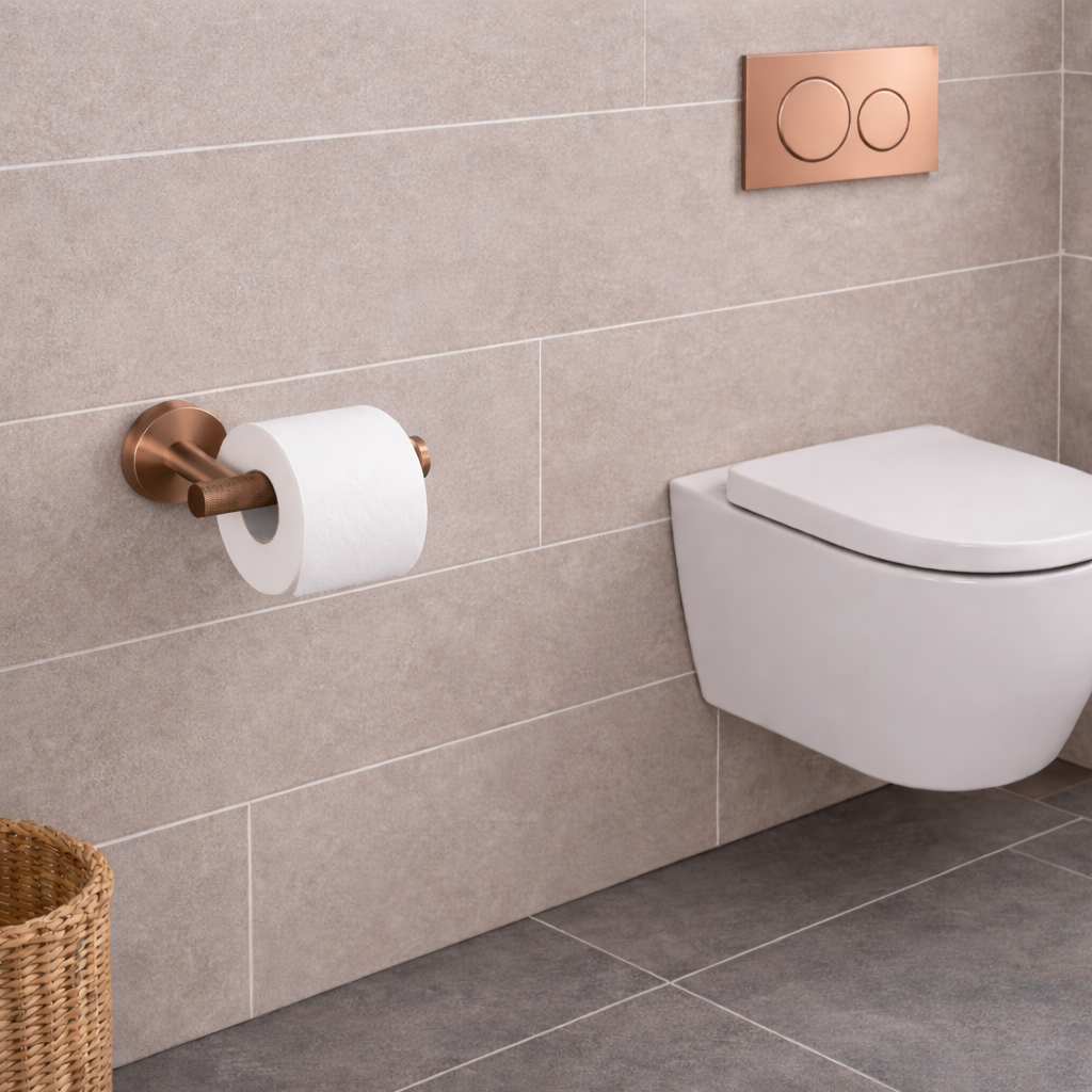 Support papier WC or rose brossé