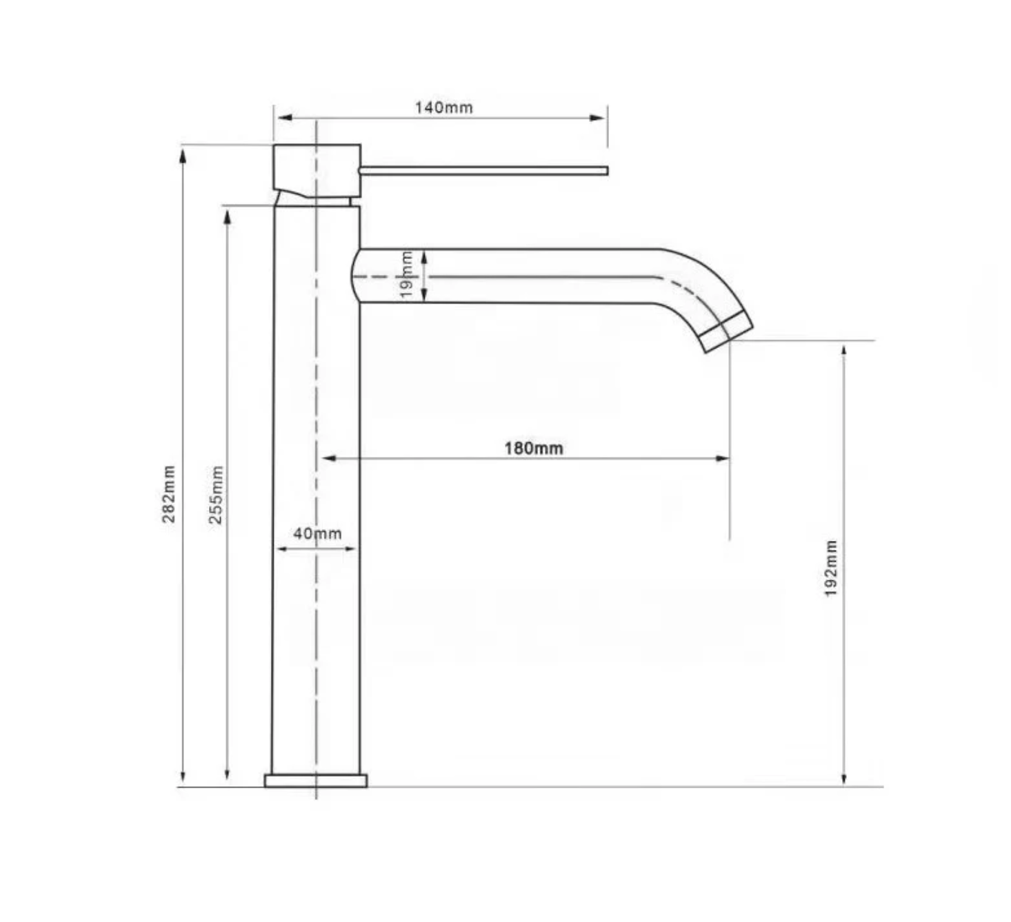 Mitigeur de salle de bain chromé