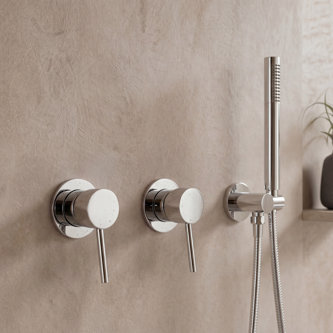 Colonne de douche encastré chrome