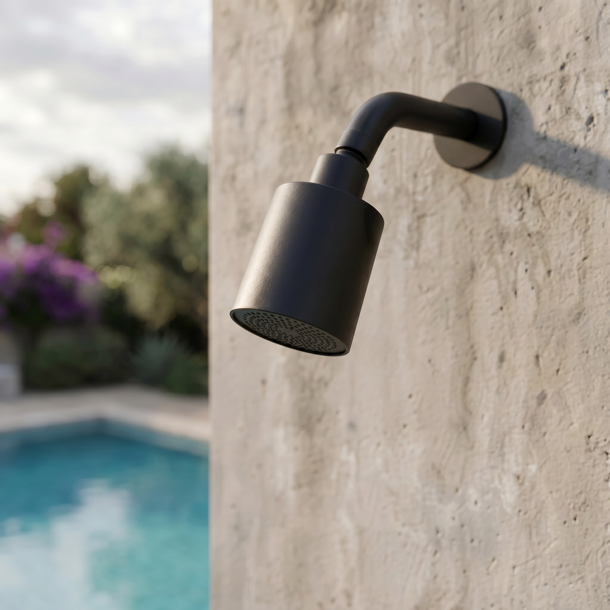 Douche extérieure noir mate