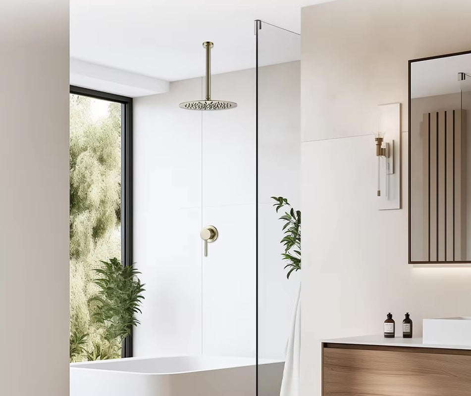 Goldene Einbau-Duschsäule