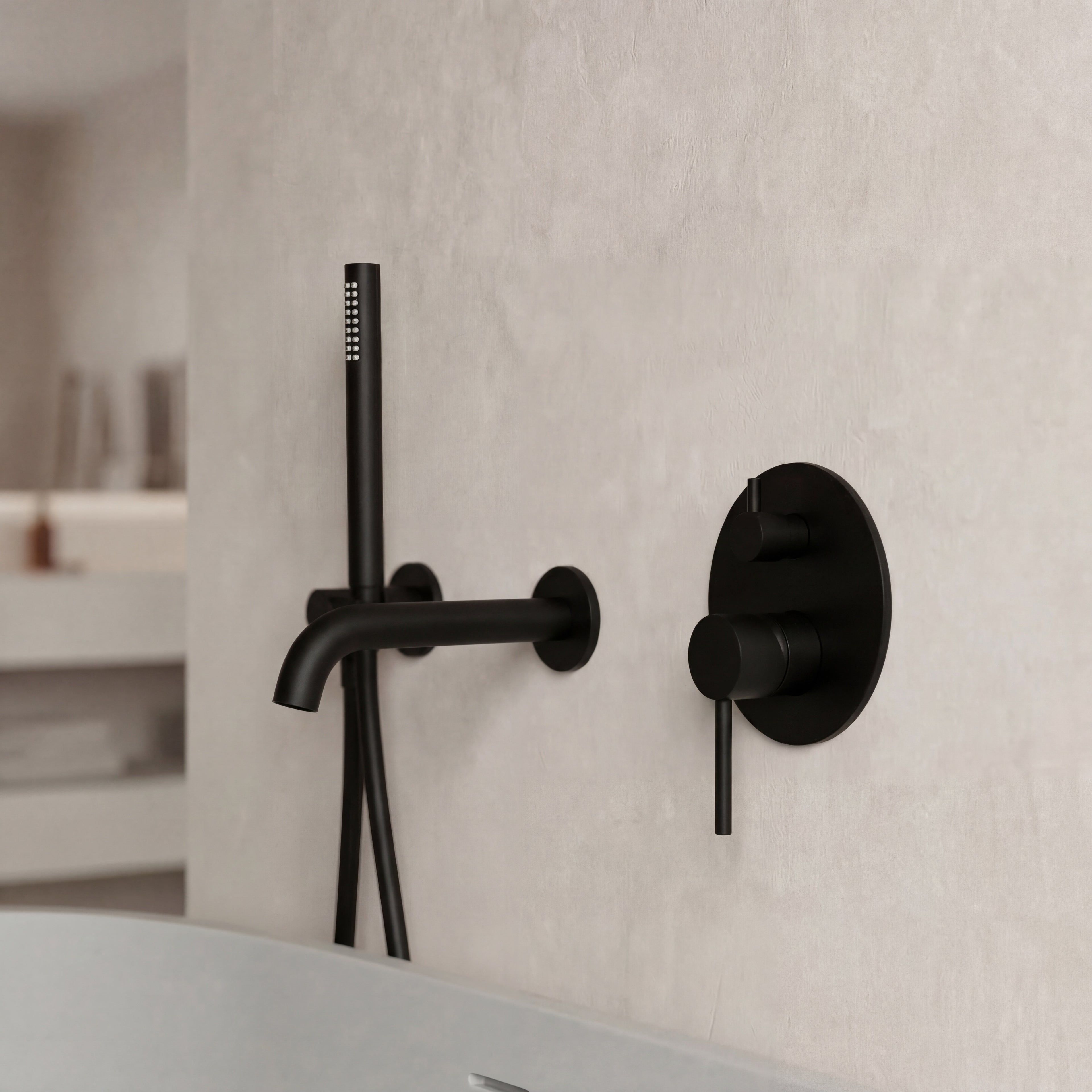 Colonne de Douche et Bain noir Mate