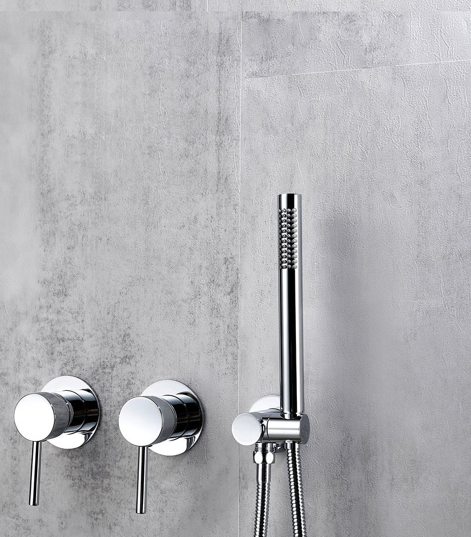 Ensemble de bain encastré chrome