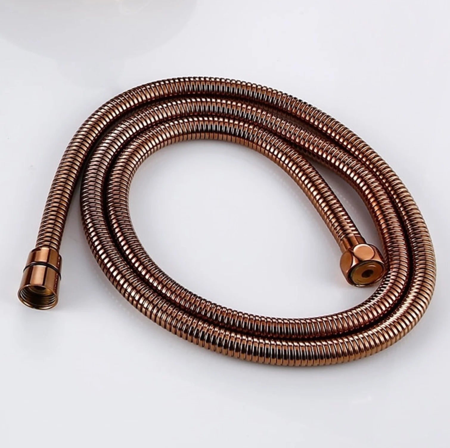 Kit de bain et douche or rose brossé