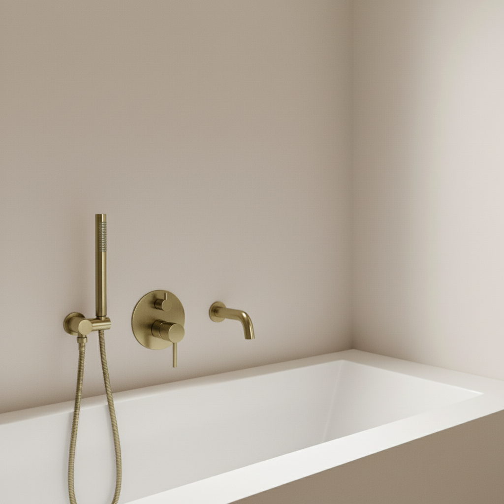 Kit Bain Douche Encastré Doré