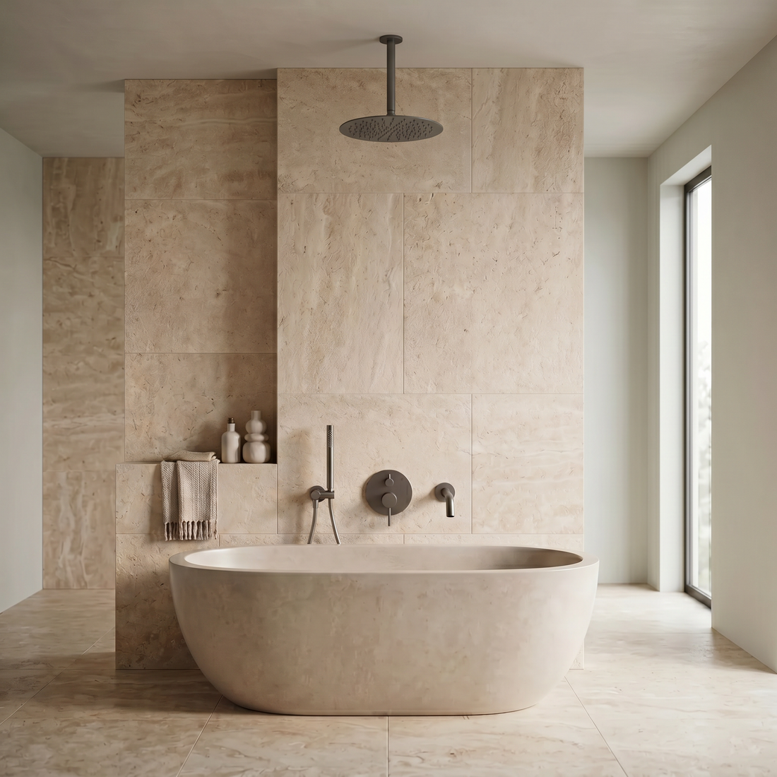 Colonne bain et douche murale Gun Metal
