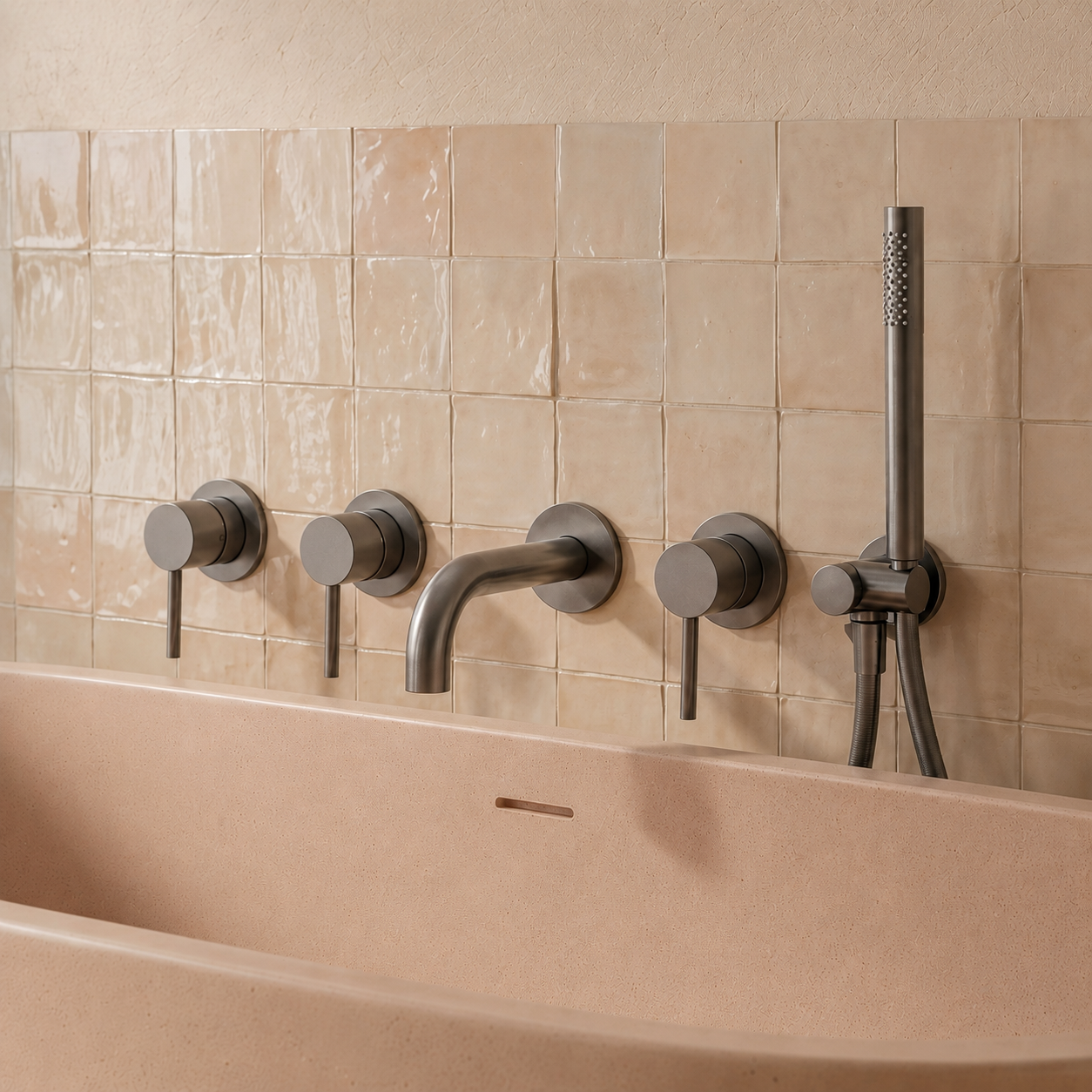 Kit Bain Douche Gris brossé