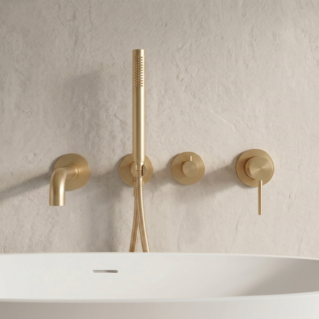 Mitigeur Baignoire Dorée