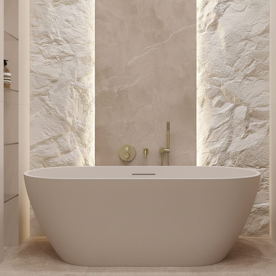 Mitigeur de Baignoire Doré