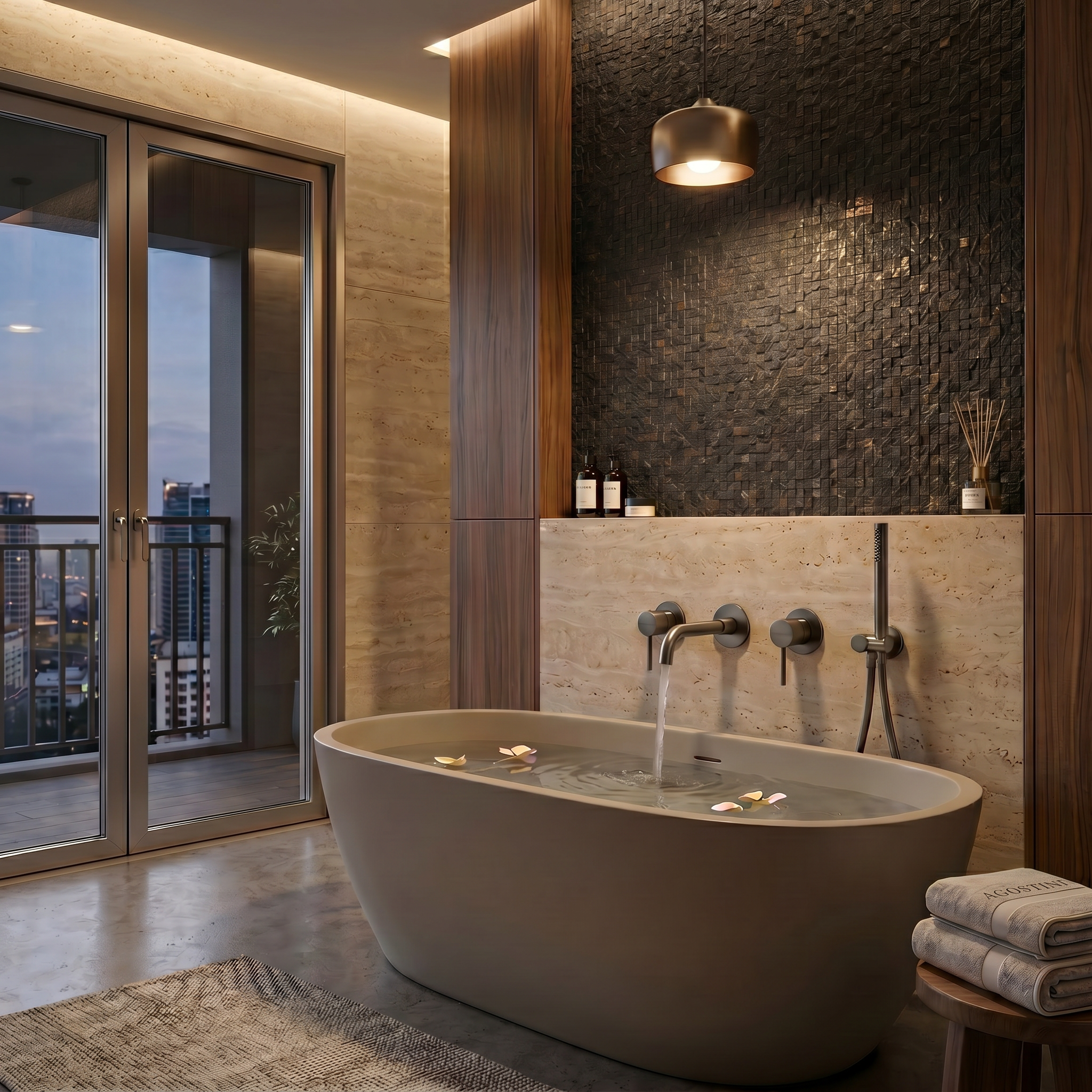 Mitigeur de Baignoire Mural Gun Metal