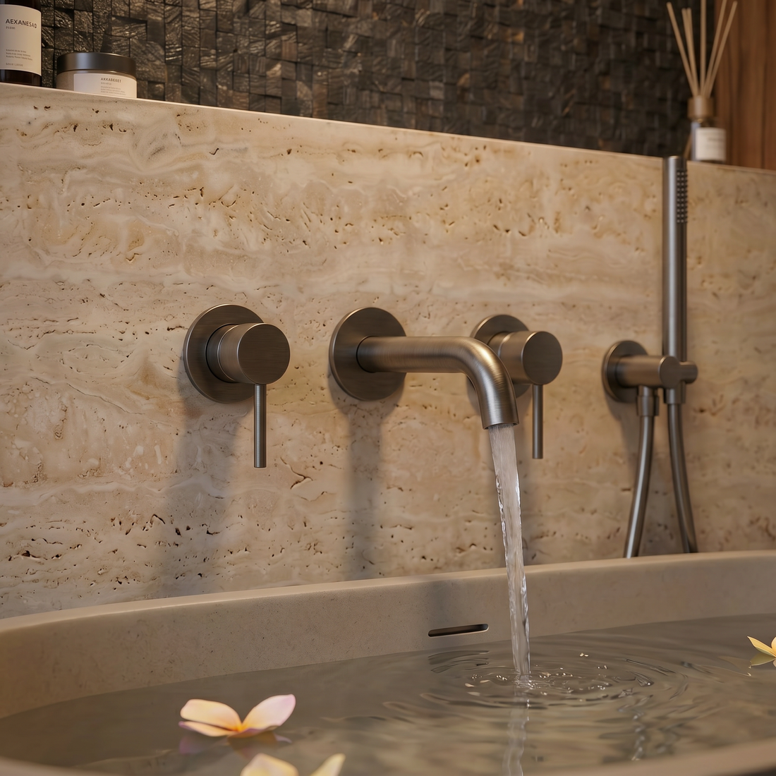 Mitigeur de Baignoire Mural Gun Metal