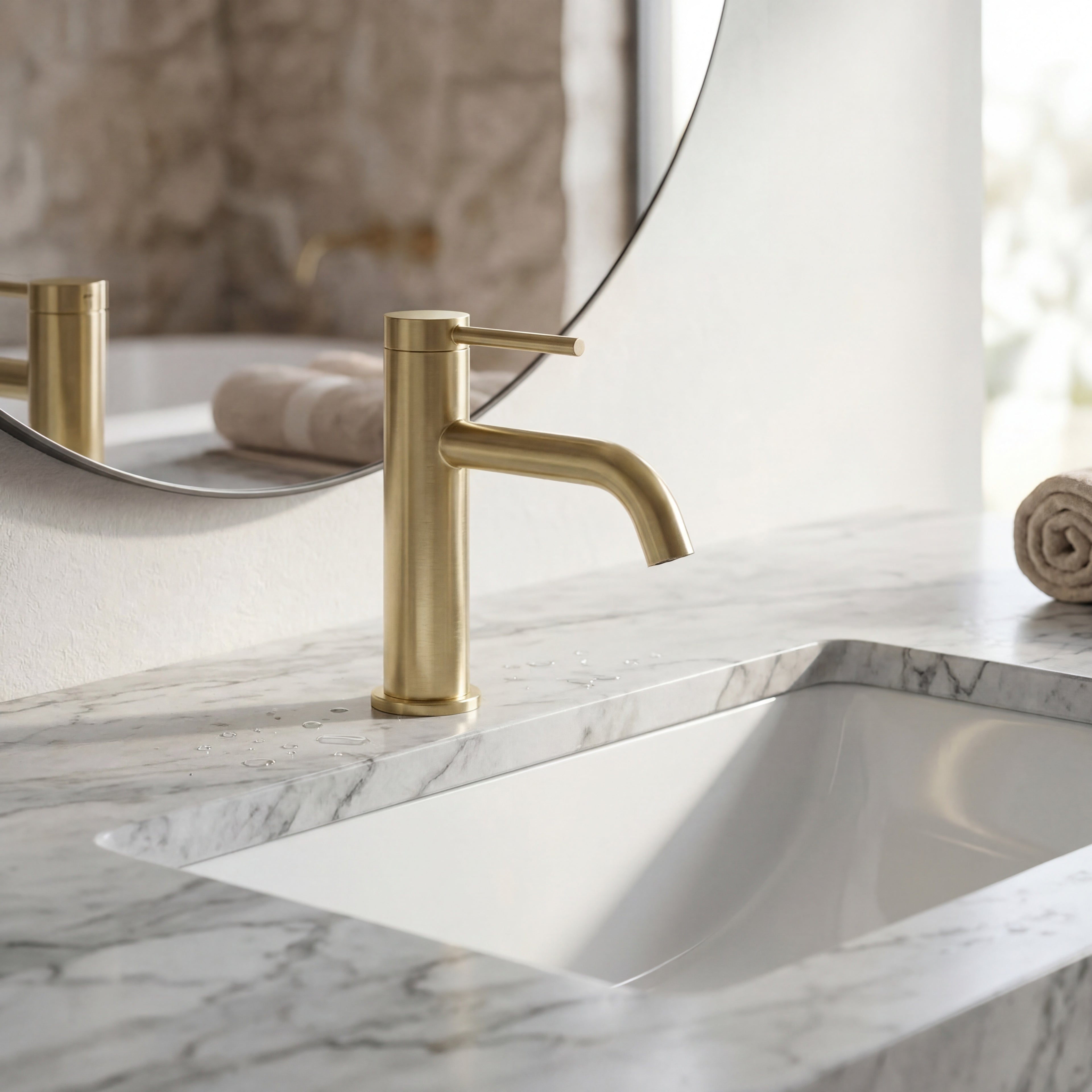 Mitigeur Lavabo Doré