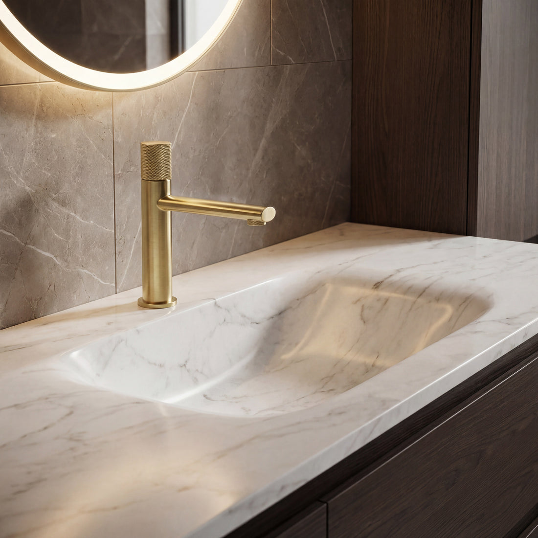 Mitigeur Vasque or brossé