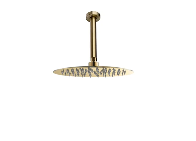 Ensemble de douche encastré or brossé