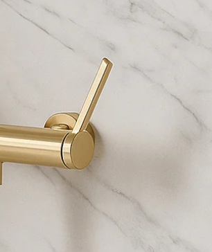 Colonne de douche mécanique or brossé