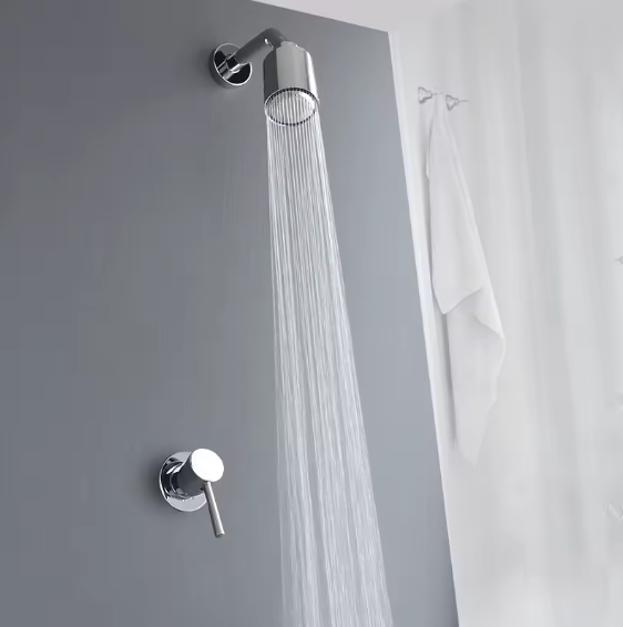 Verchromte Einbau-Duschsäule