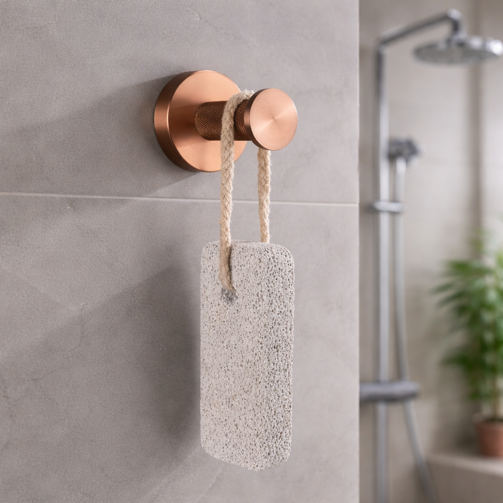 Serviettenhalter aus gebürstetem Gold mit Rippenmuster