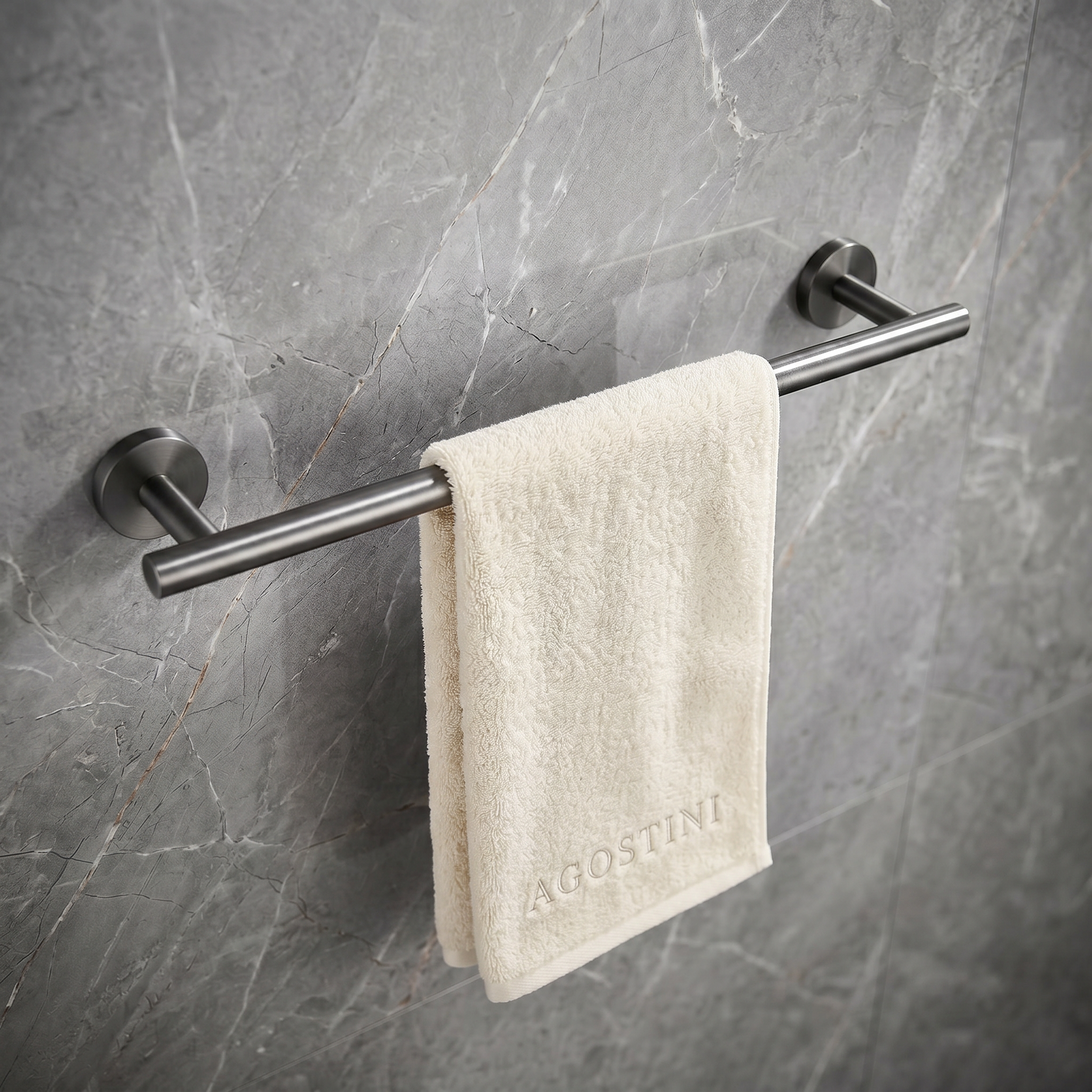 Porte Serviettes Gris Brossé