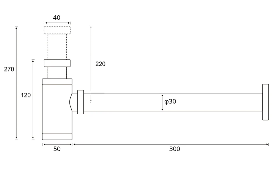 Siphon aus gebürstetem Roségold