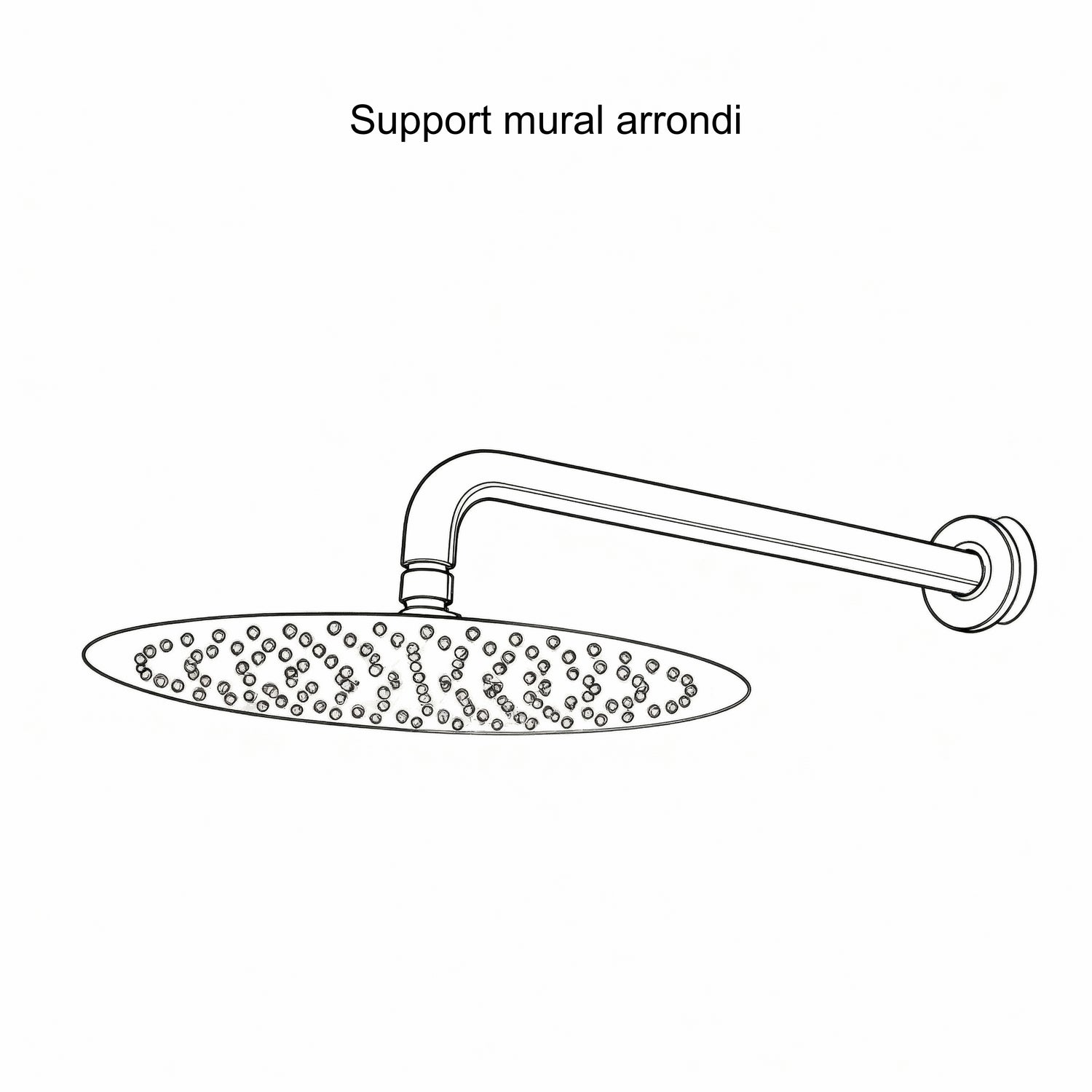 Eingebaute Duschsäule aus gebürstetem Gold