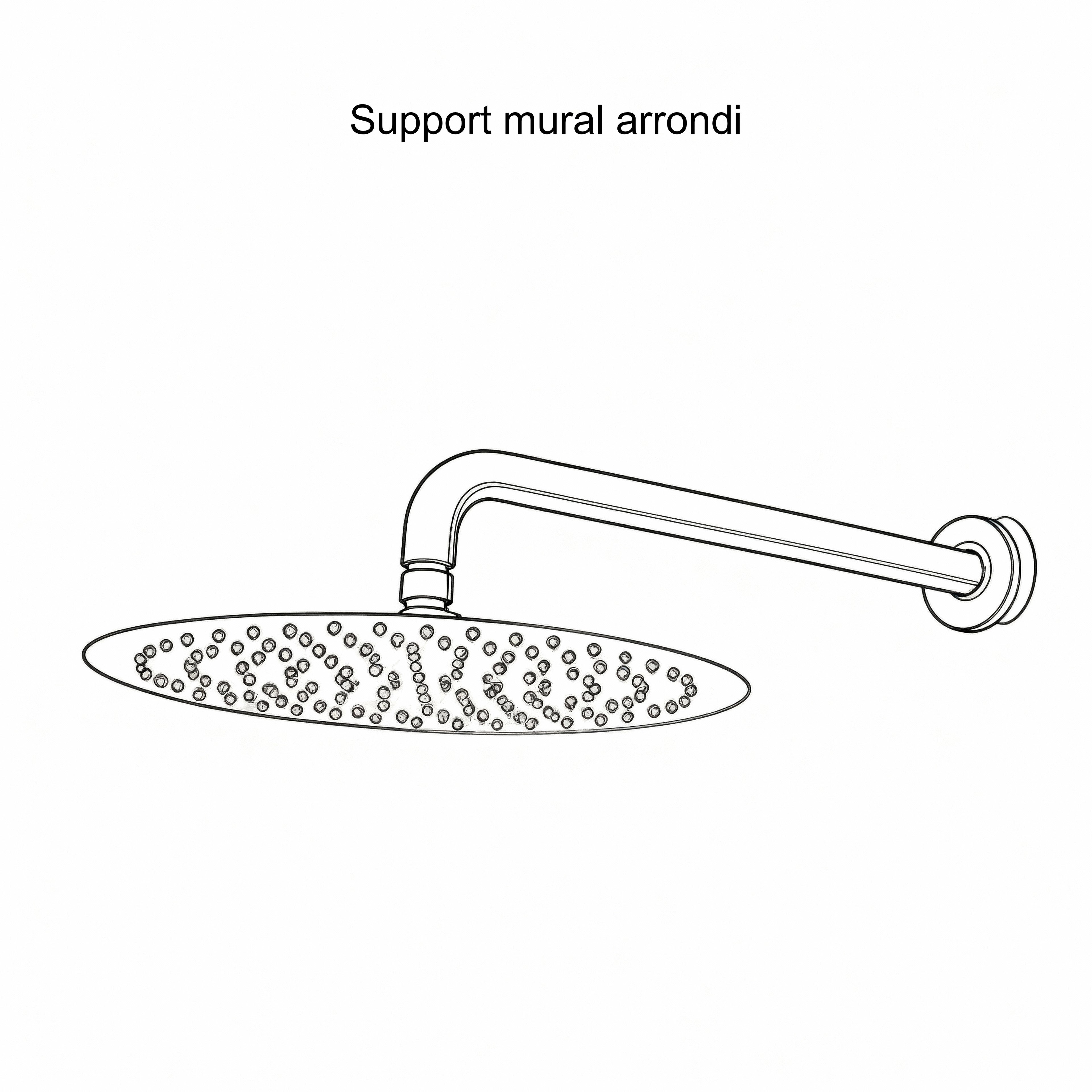 Eingebaute Duschsäule aus gebürstetem Gold