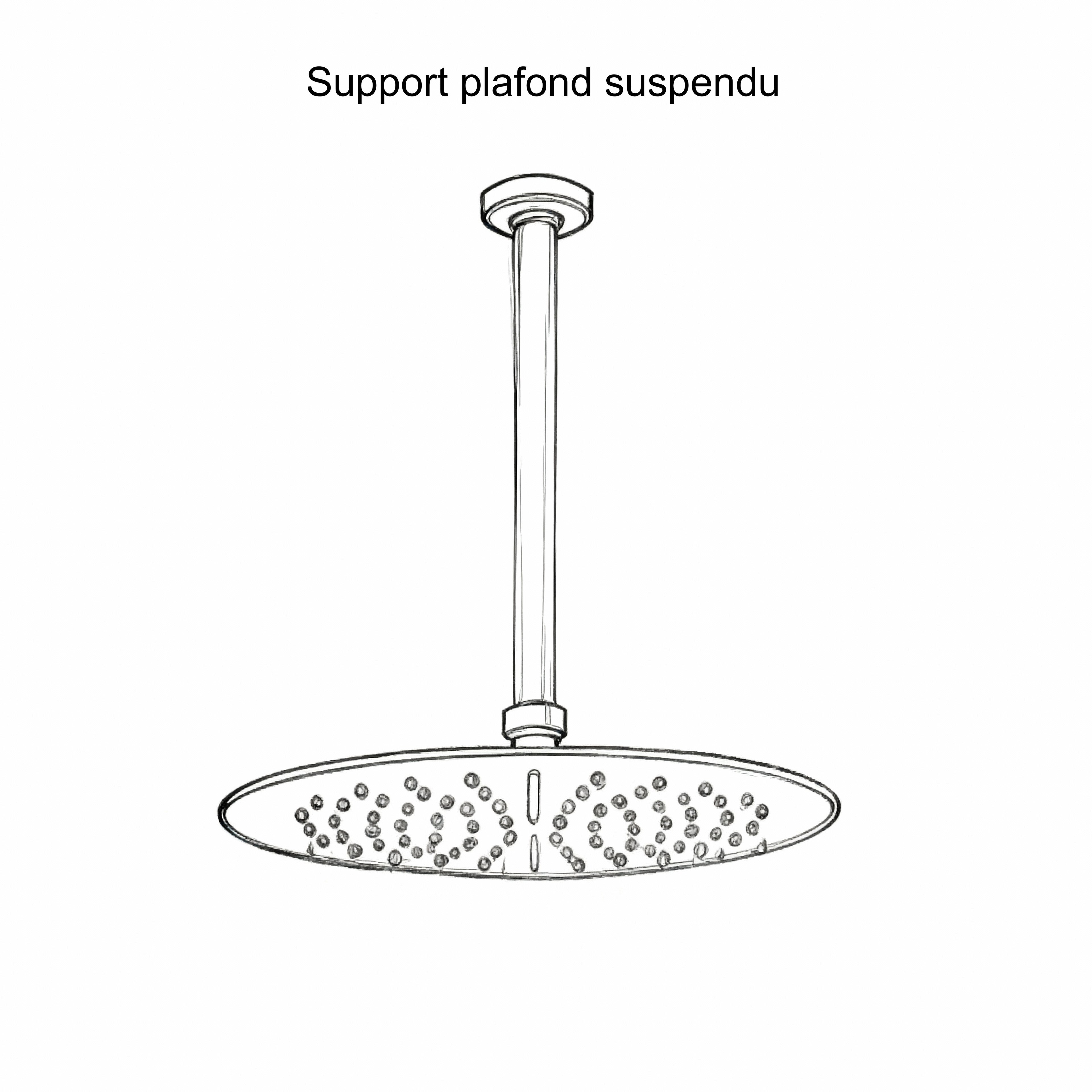 Eingebaute Duschsäule aus gebürstetem Gold