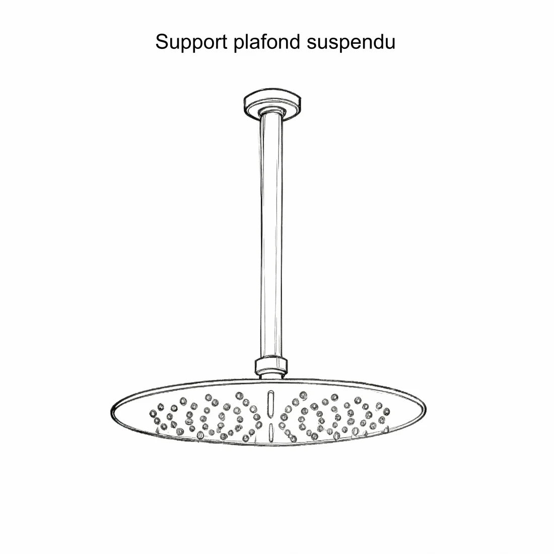 Colonne de douche encastrée or brossé