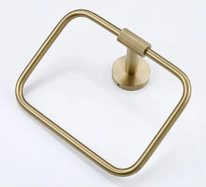 Serviettenhalter aus gebürstetem Gold mit Rippenmuster