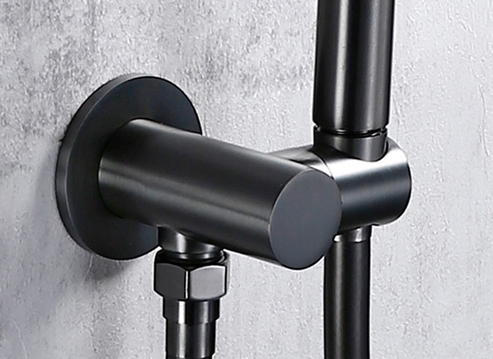 Mattschwarzes Duschset