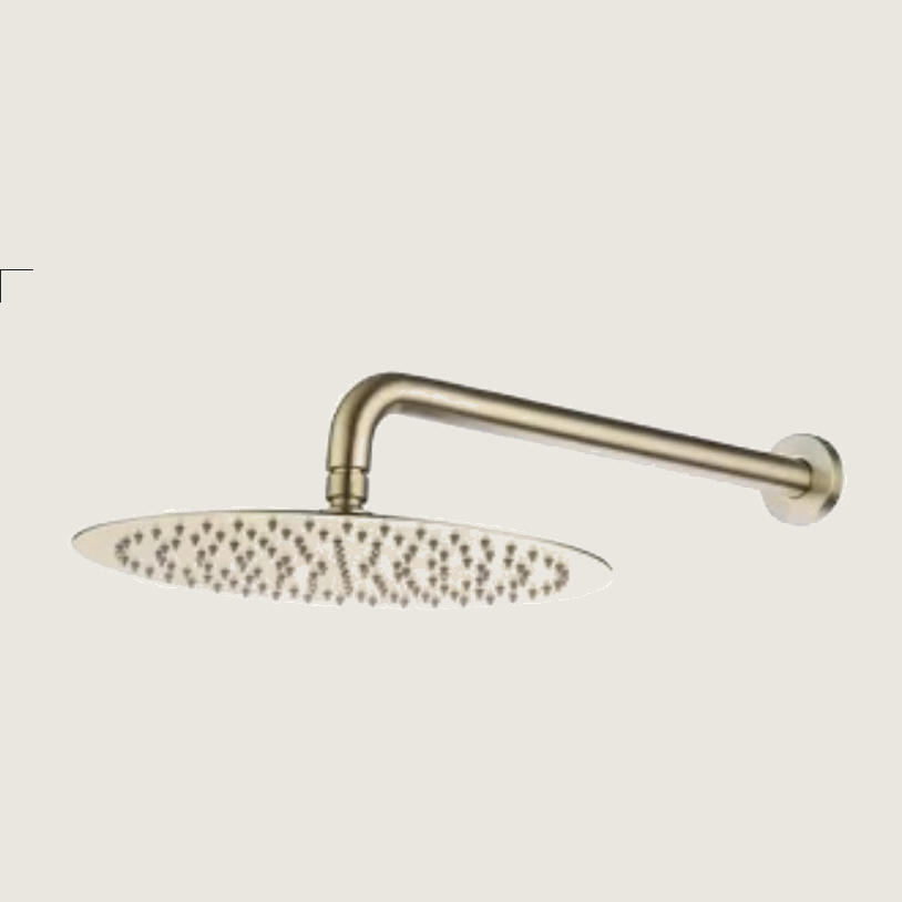 Colonne de douche encastrée or brossé