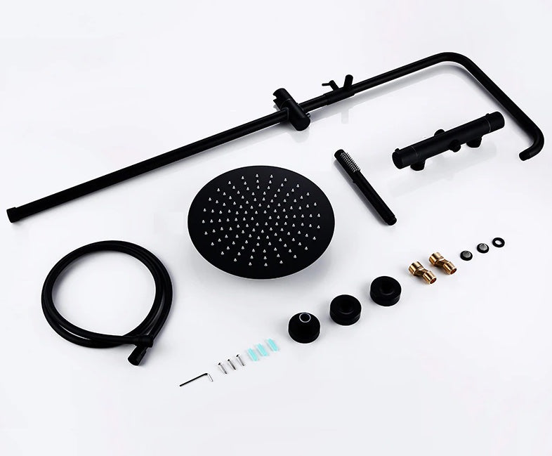 Colonne de douche thermostatique noir mat.