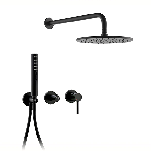 Colonne de douche encastré noir mat