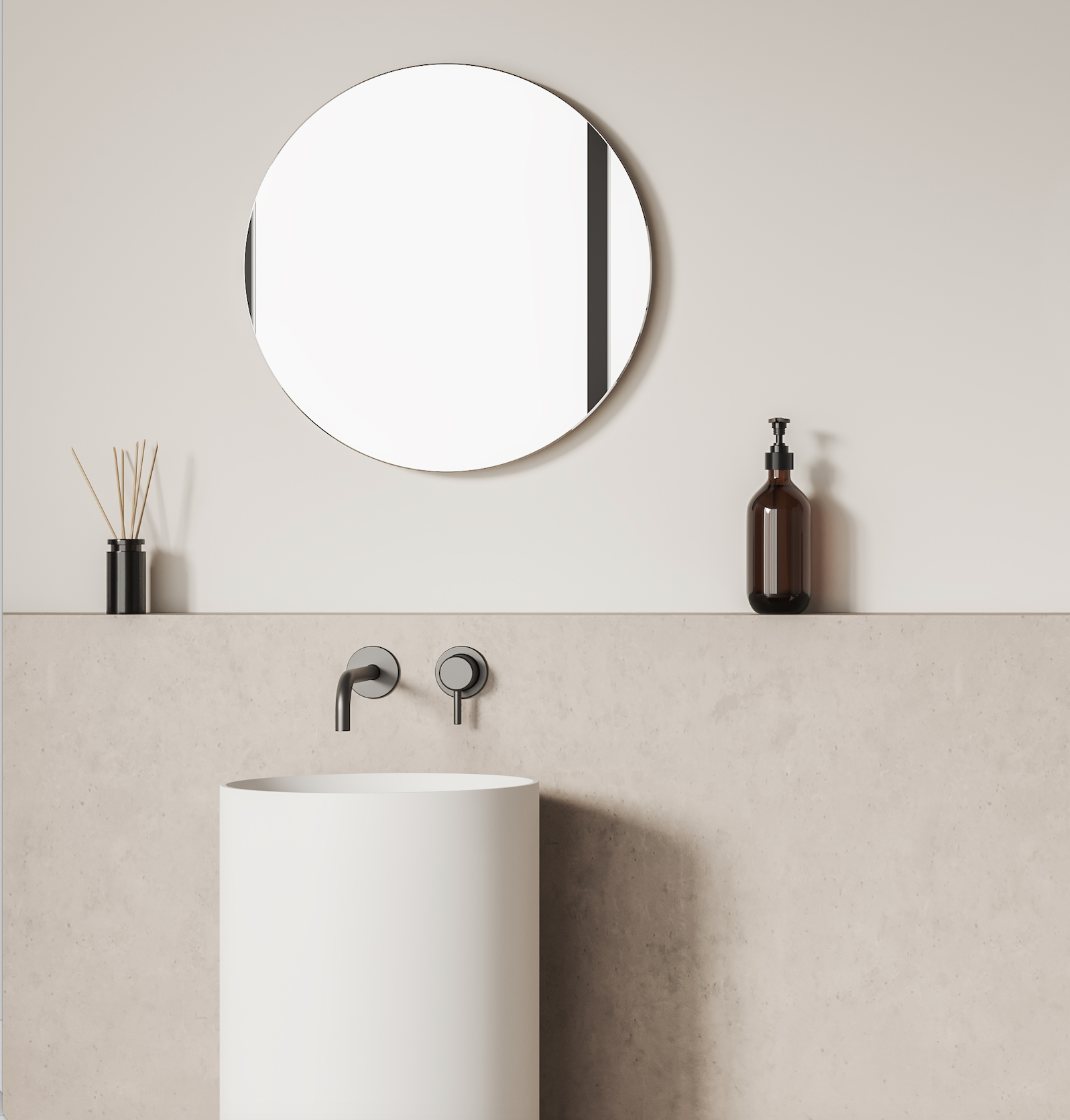 Mitigeur encastré gris brossé
