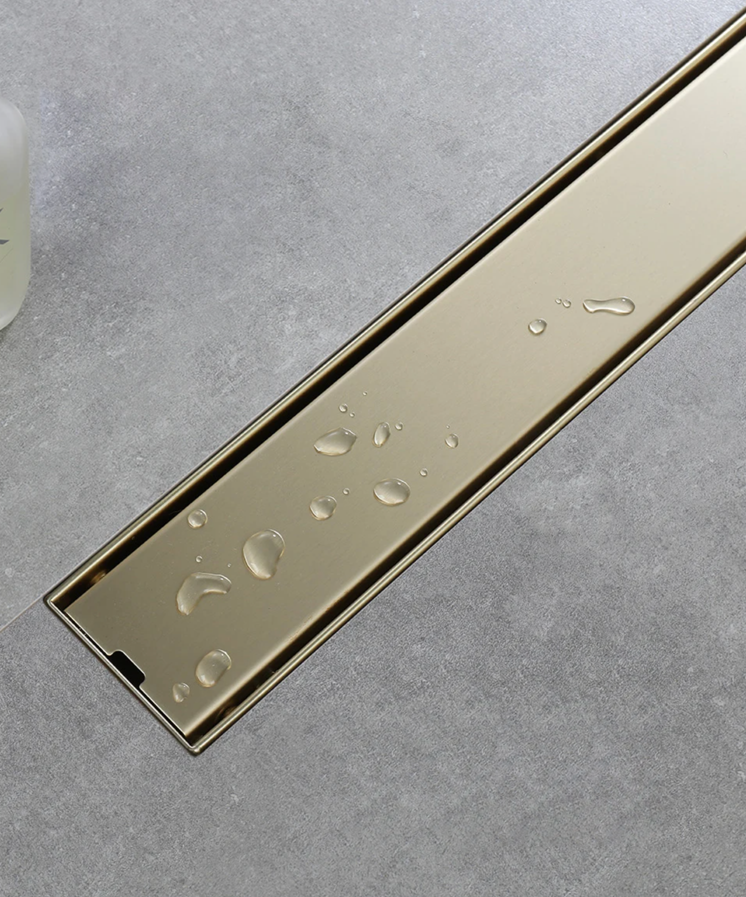 Caniveau de douche encastré or brossé – Agostini