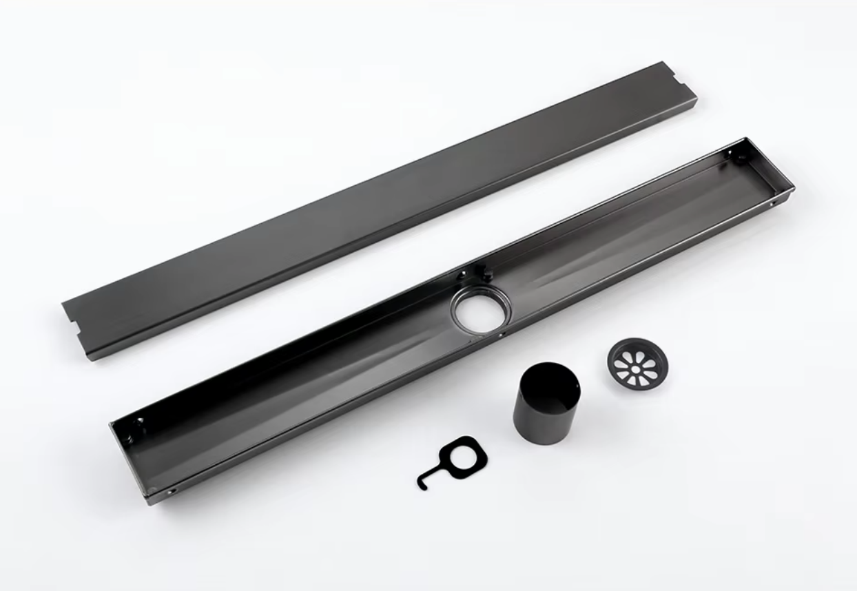 Caniveau De Douche Gun metal 