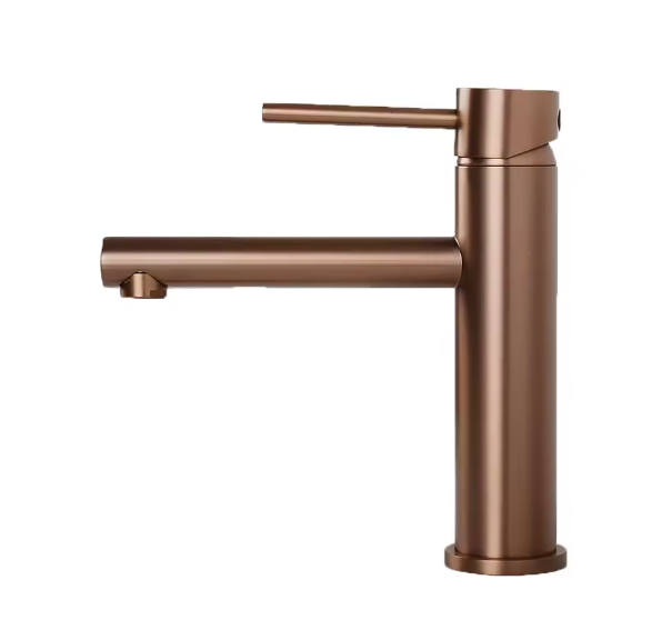 Mitigeur lavabo or rose brossé