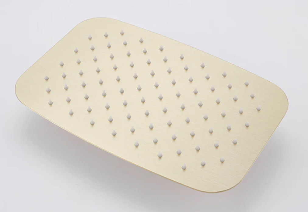 Ciel de pluie rectangulaire or brossé