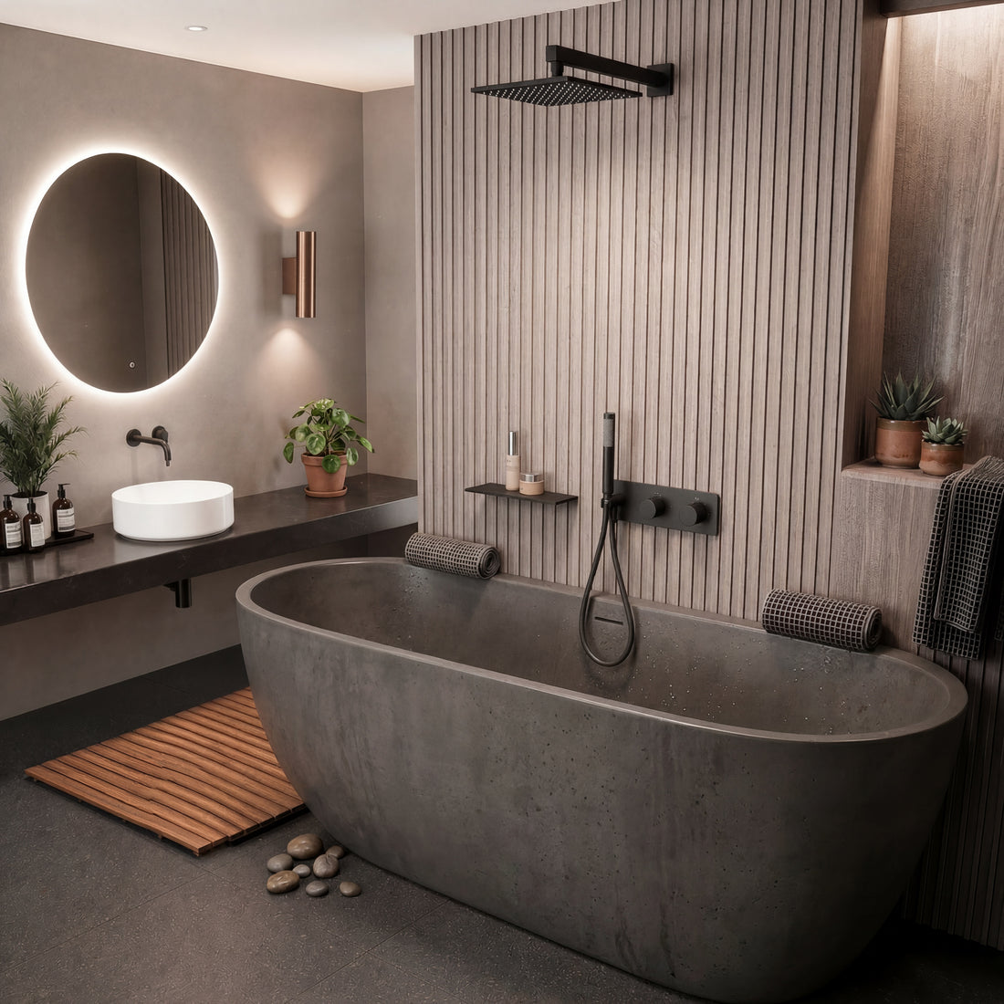 Colonne de Douche et Bain Thermostatique Noir