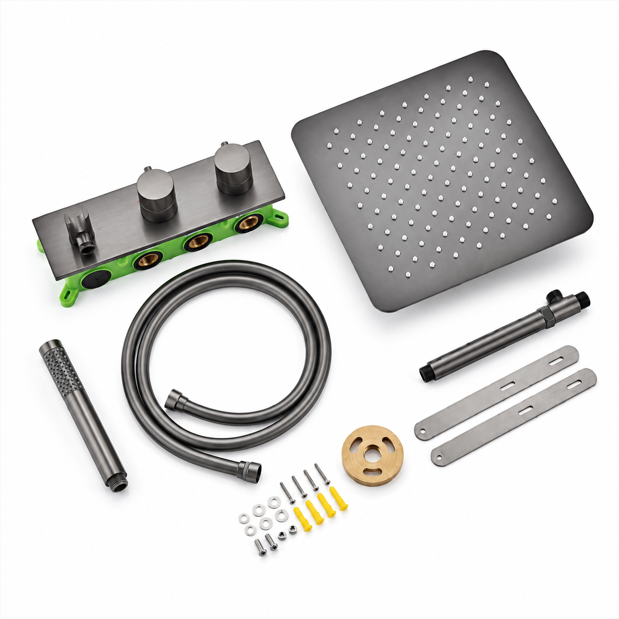 Kit de Douche Encastré Gunmetal